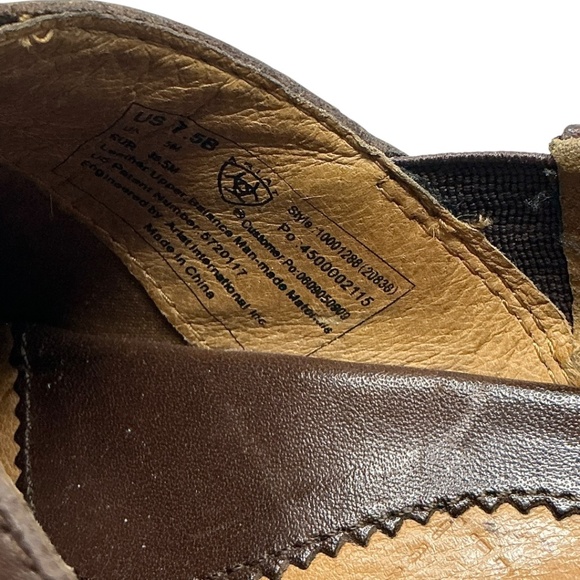 Ariat Tambour Brown Clogs Distress - Picture 6 of 13